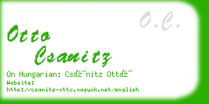 otto csanitz business card